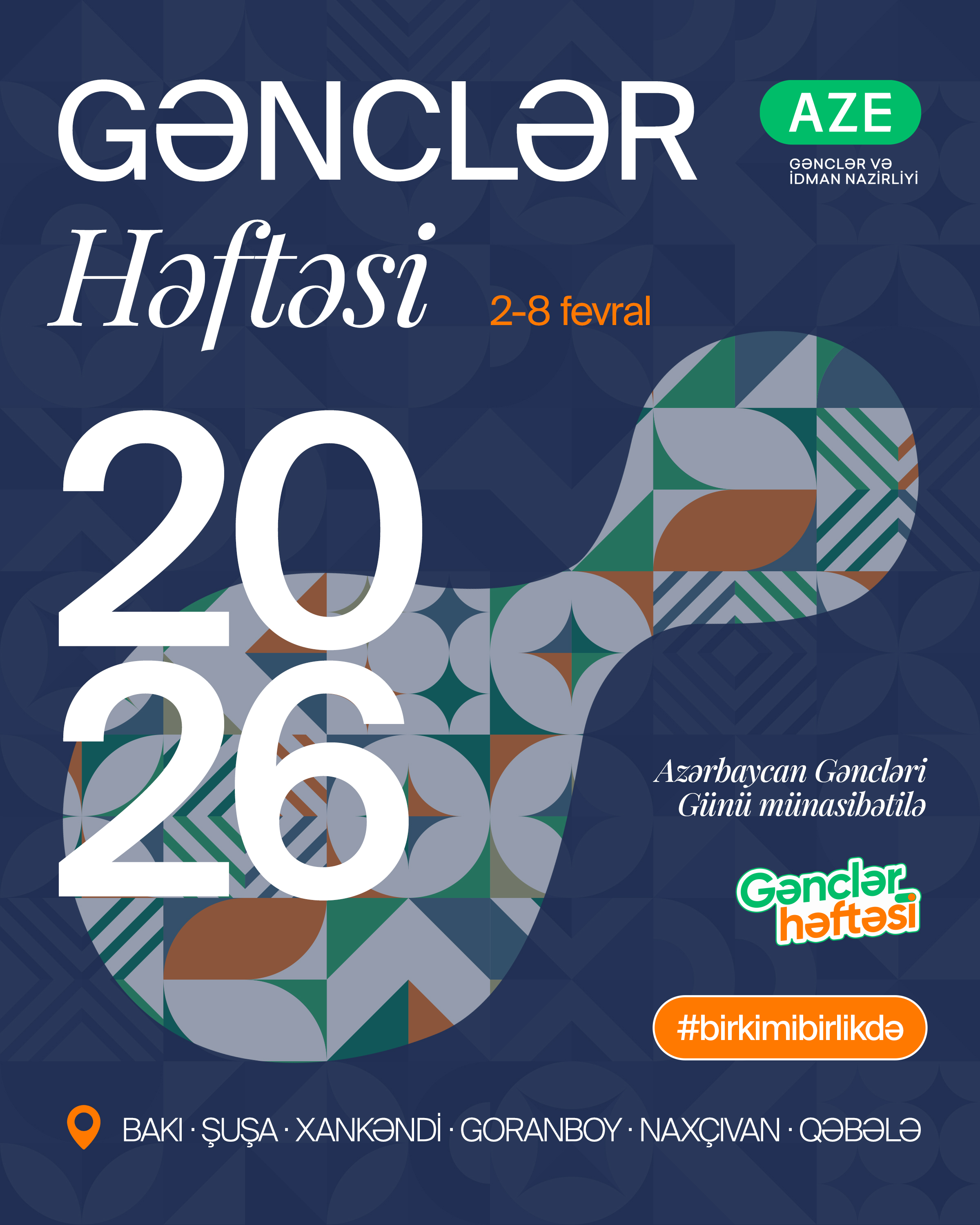 2 Fevral - Azərbaycan Gəncləri Günü münasibətilə Gənclər Həftəsi keçiriləcək