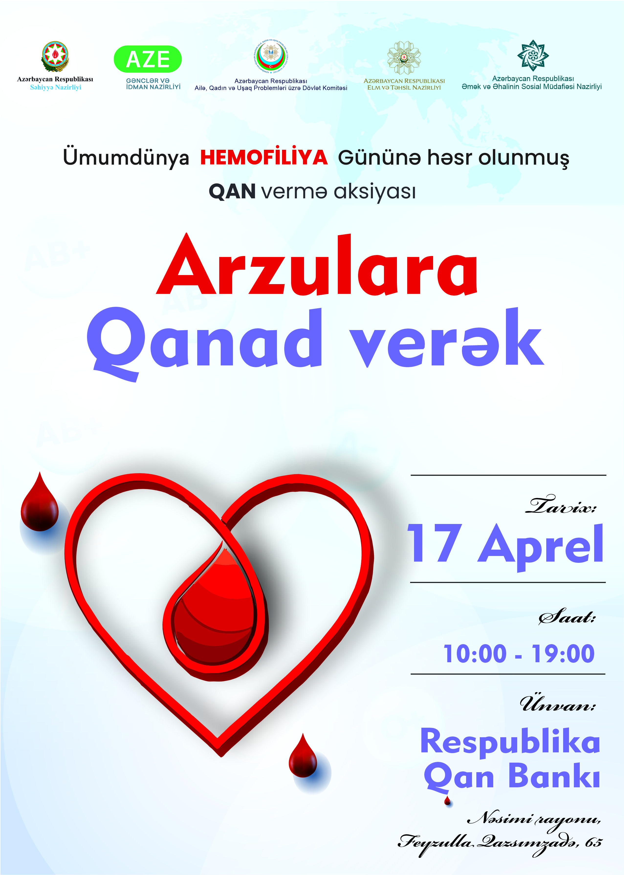 Gənclər və İdman Nazirliyi hər kəsi #qanvermə aksiyasında iştiraka çağırır